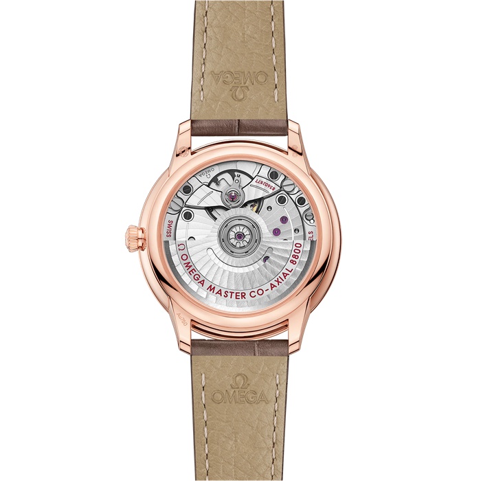 Omega De Ville Prestige 34 mm, złoto Sedna™ na skórzanym pasku 434.53.34.20.55.001 - obrazek 2