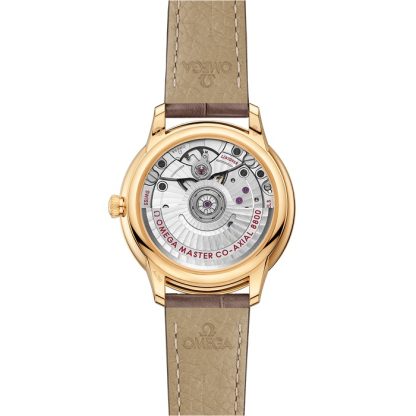 Omega De Ville Prestige 34 mm, żółte złoto na skórzanym pasku 434.53.34.20.55.002 - obrazek 2