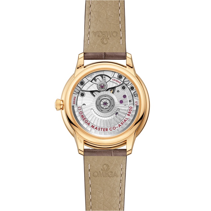 Omega De Ville Prestige 34 mm, żółte złoto na skórzanym pasku 434.53.34.20.55.002 - obrazek 2
