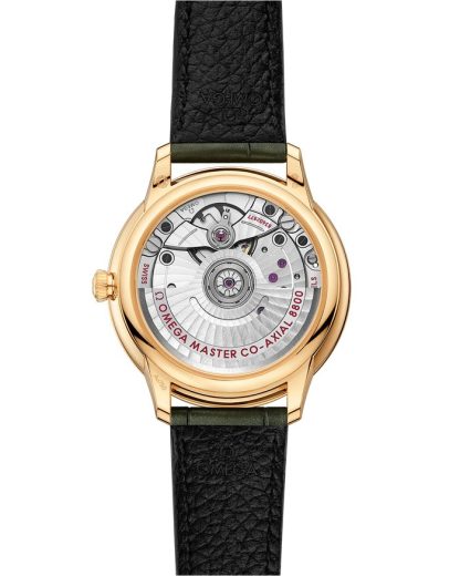 Omega De Ville Prestige 34 mm, żółte złoto na skórzanym pasku 434.58.34.20.55.002 - obrazek 2