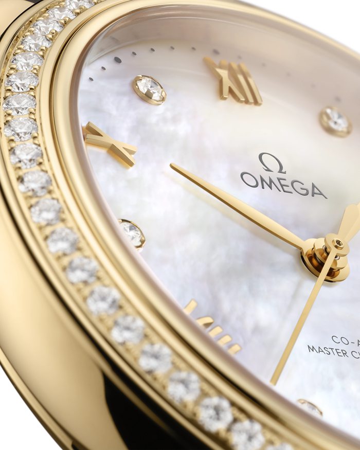 Omega De Ville Prestige 34 mm, żółte złoto na skórzanym pasku 434.58.34.20.55.002 - obrazek 3