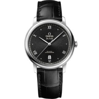 Omega De Ville Prestige 39,5 mm, stalowy na skórzanym pasku 424.13.40.20.01.002