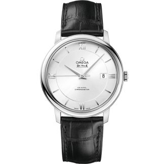 Omega De Ville Prestige 39,5 mm, stalowy na skórzanym pasku 424.13.40.20.02.001