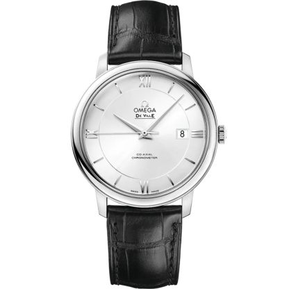 Omega De Ville Prestige 39,5 mm, stalowy na skórzanym pasku 424.13.40.20.02.001