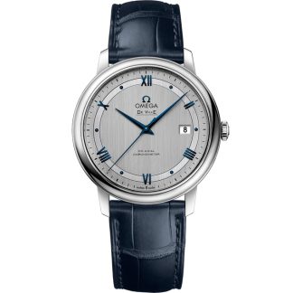 Omega De Ville Prestige 39,5 mm, stalowy na skórzanym pasku 424.13.40.20.02.003