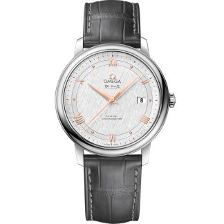 Omega De Ville Prestige 39,5 mm, stalowy na skórzanym pasku 424.13.40.20.02.005
