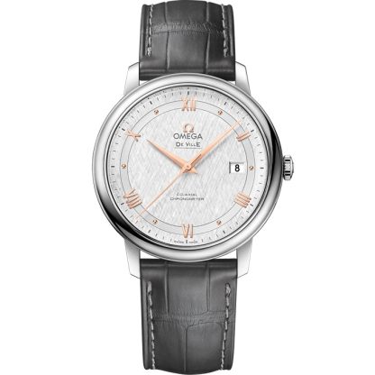 Omega De Ville Prestige 39,5 mm, stalowy na skórzanym pasku 424.13.40.20.02.005