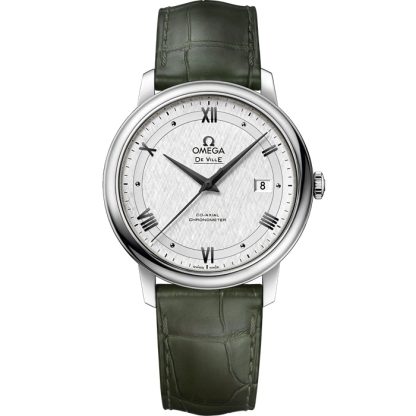 Omega De Ville Prestige 39,5 mm, stalowy na skórzanym pasku 424.13.40.20.02.006