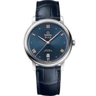 Omega De Ville Prestige 39,5 mm, stalowy na skórzanym pasku 424.13.40.20.03.004