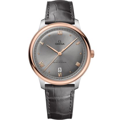 Omega De Ville Prestige 40 mm, stal - złoto Sedna™ na skórzanym pasku 434.23.40.20.06.001
