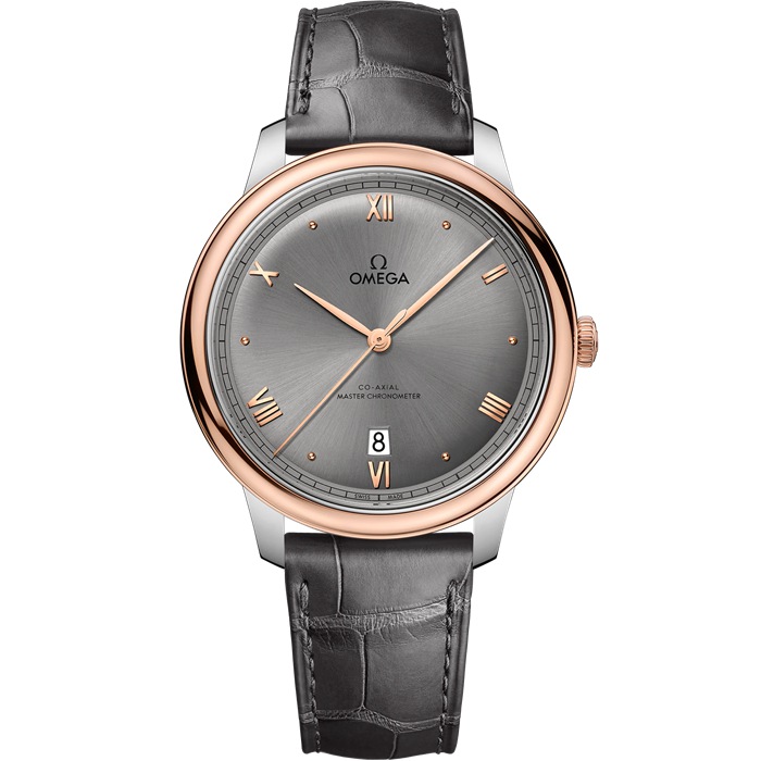 Omega De Ville Prestige 40 mm, stal - złoto Sedna™ na skórzanym pasku 434.23.40.20.06.001
