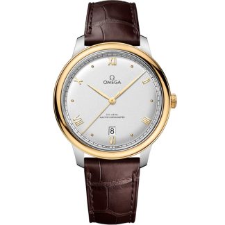 Omega De Ville Prestige 40 mm, stal - żółte złoto na skórzanym pasku 434.23.40.20.02.002