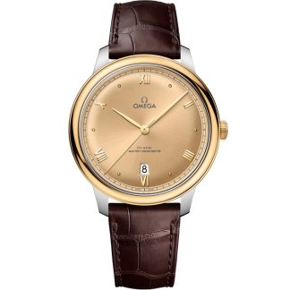 Omega De Ville Prestige 40 mm, stal - żółte złoto na skórzanym pasku 434.23.40.20.08.001