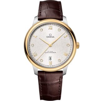 Omega De Ville Prestige 40 mm, stal - żółte złoto na skórzanym pasku 434.23.40.20.52.001