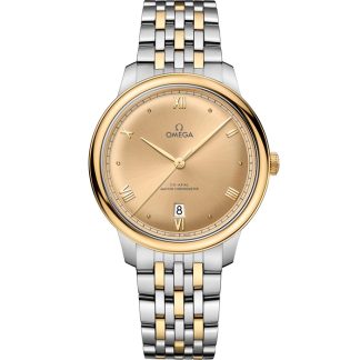 Omega De Ville Prestige 40 mm, stal - żółte złoto na żółtym złocie 434.20.40.20.08.001
