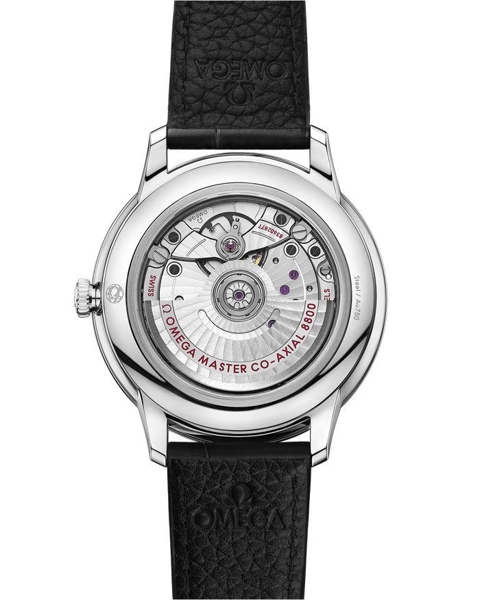 Omega De Ville Prestige 40 mm, stalowy na skórzanym pasku 434.13.40.20.01.001 - obrazek 2