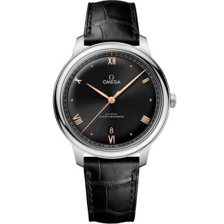 Omega De Ville Prestige 40 mm, stalowy na skórzanym pasku 434.13.40.20.01.001