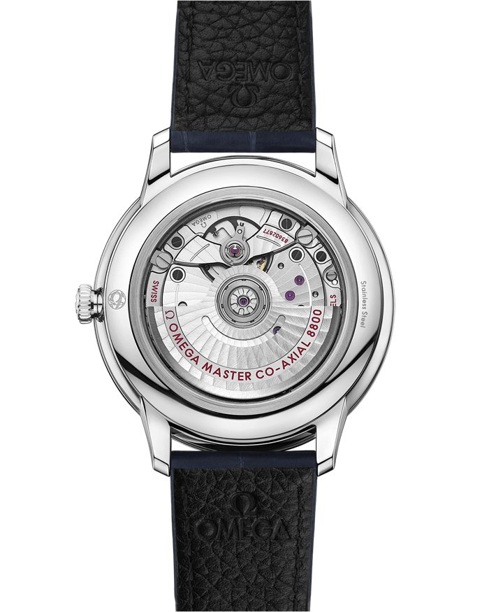 Omega De Ville Prestige 40 mm, stalowy na skórzanym pasku 434.13.40.20.03.001 - obrazek 2