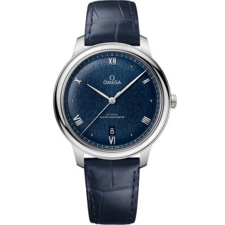 Omega De Ville Prestige 40 mm, stalowy na skórzanym pasku 434.13.40.20.03.001