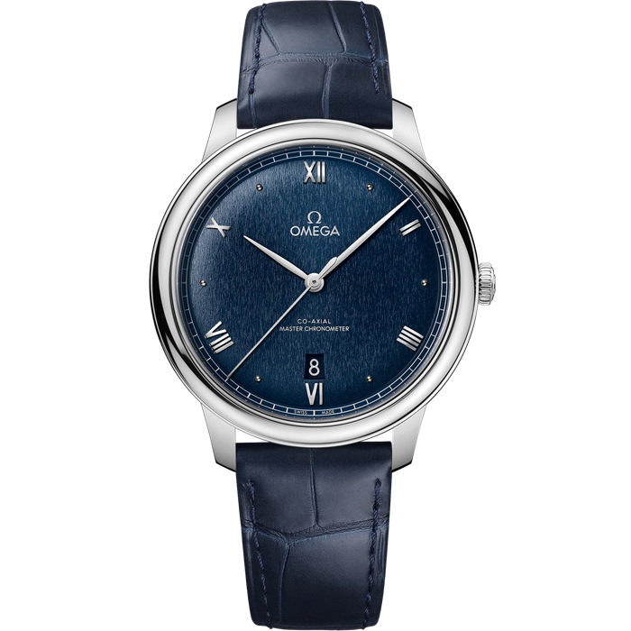 Omega De Ville Prestige 40 mm, stalowy na skórzanym pasku 434.13.40.20.03.001
