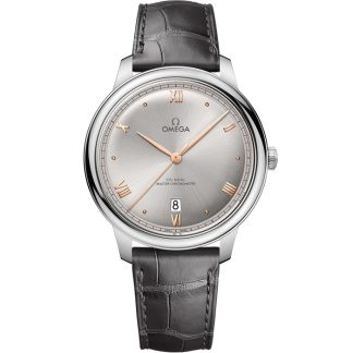 Omega De Ville Prestige 40 mm, stalowy na skórzanym pasku 434.13.40.20.06.001
