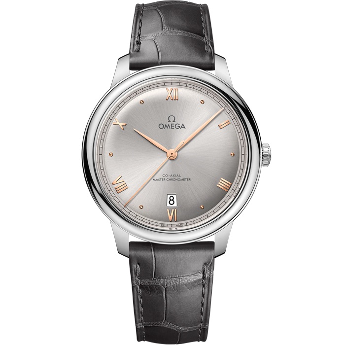 Omega De Ville Prestige 40 mm, stalowy na skórzanym pasku 434.13.40.20.06.001