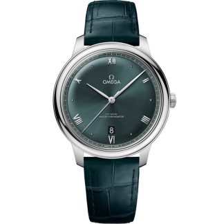 Omega De Ville Prestige 40 mm, stalowy na skórzanym pasku 434.13.40.20.10.001