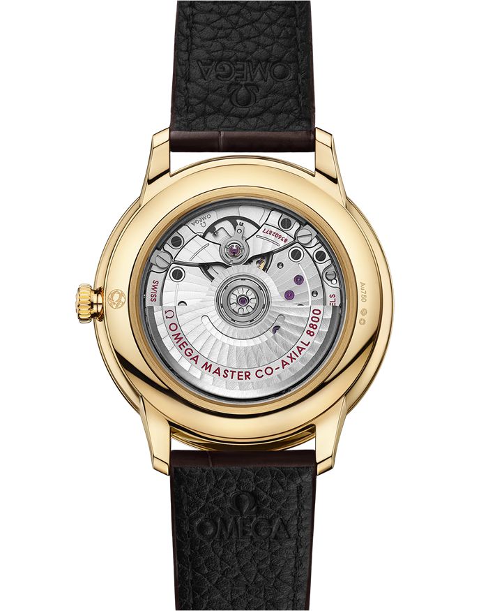 Omega De Ville Prestige 40 mm, żółte złoto na skórzanym pasku 434.53.40.20.02.002 - obrazek 2