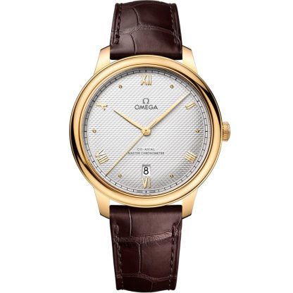 Omega De Ville Prestige 40 mm, żółte złoto na skórzanym pasku 434.53.40.20.02.002
