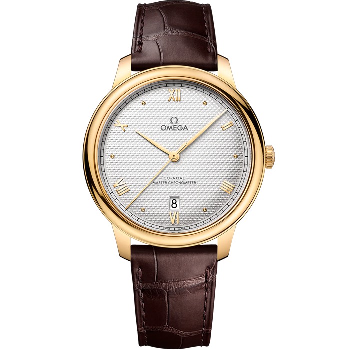 Omega De Ville Prestige 40 mm, żółte złoto na skórzanym pasku 434.53.40.20.02.002