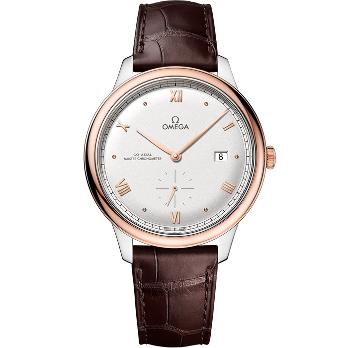 Omega De Ville Prestige 41 mm, stal - złoto Sedna™ na skórzanym pasku 434.23.41.20.02.001