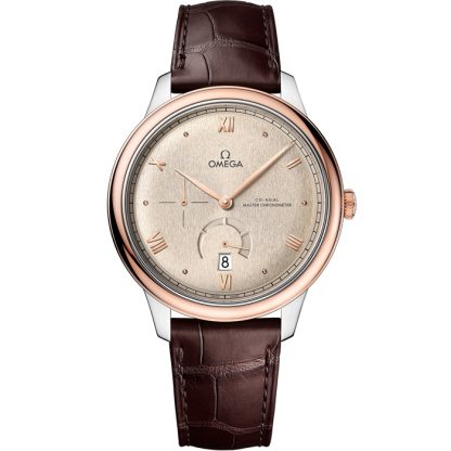Omega De Ville Prestige 41 mm, stal - złoto Sedna™ na skórzanym pasku 434.23.41.21.09.001
