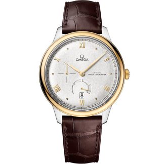 Omega De Ville Prestige 41 mm, stal - żółte złoto na skórzanym pasku 434.23.41.21.02.001