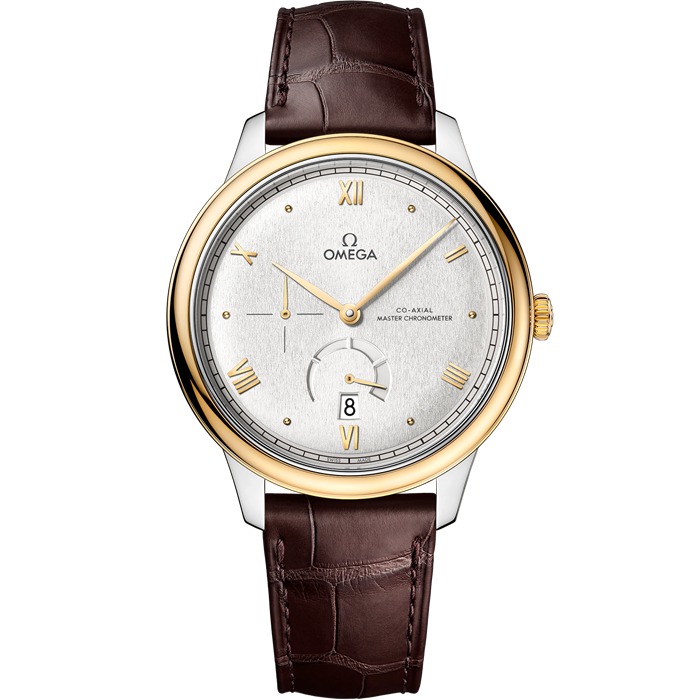 Omega De Ville Prestige 41 mm, stal - żółte złoto na skórzanym pasku 434.23.41.21.02.001