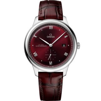 Omega De Ville Prestige 41 mm, stalowy na skórzanym pasku 434.13.41.20.11.001