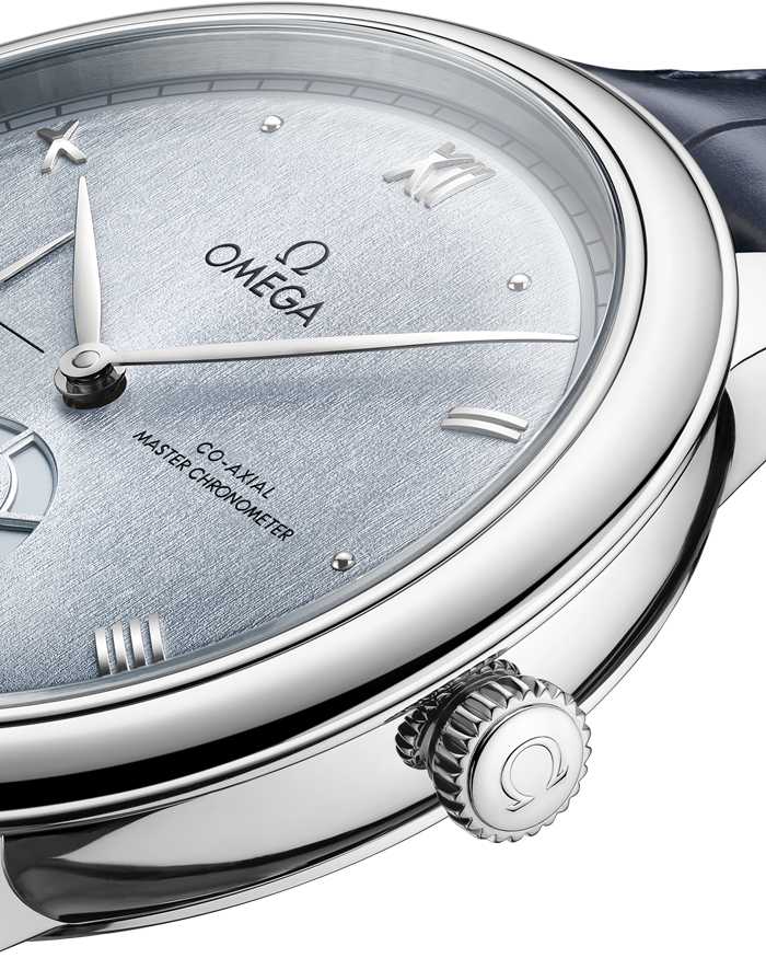 Omega De Ville Prestige 41 mm, stalowy na skórzanym pasku 434.13.41.21.03.001 - obrazek 3