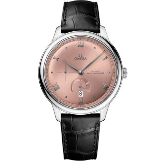 Omega De Ville Prestige 41 mm, stalowy na skórzanym pasku 434.13.41.21.10.001
