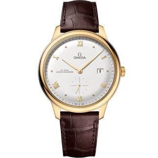 Omega De Ville Prestige 41 mm, żółte złoto na skórzanym pasku 434.53.41.20.02.001