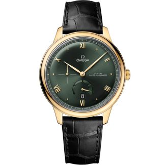 Omega De Ville Prestige 41 mm, żółte złoto na skórzanym pasku 434.53.41.21.10.001