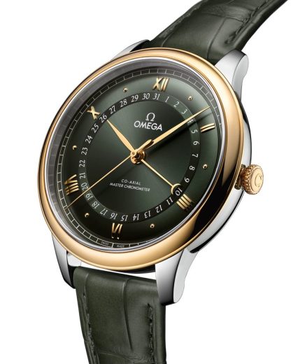Omega De Ville Prestige 42 mm, stal - żółte złoto na aligatorze 434.23.42.22.10.001 - obrazek 3