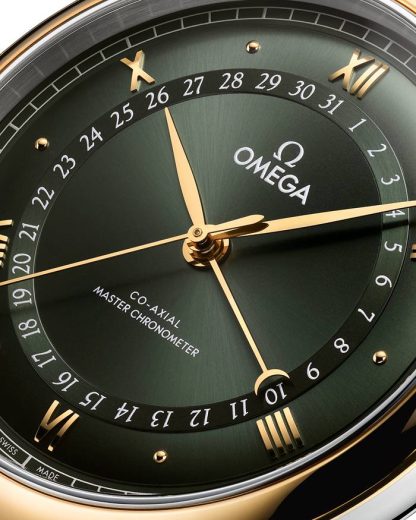 Omega De Ville Prestige 42 mm, stal - żółte złoto na aligatorze 434.23.42.22.10.001 - obrazek 4