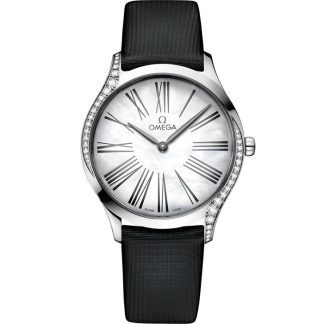 Omega De Ville Trésor 36 mm, stalowy na materiałowym pasku 428.17.36.60.05.001