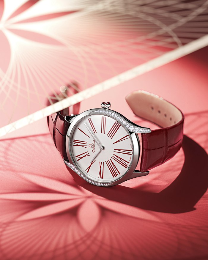 Omega De Ville Trésor 36 mm, stalowy na skórzanym pasku 428.18.36.60.04.002 - obrazek 5