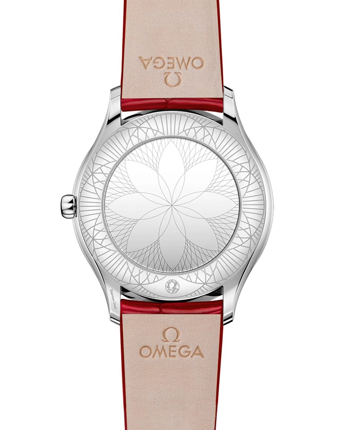 Omega De Ville Trésor 36 mm, stalowy na skórzanym pasku 428.18.36.60.04.002 - obrazek 2