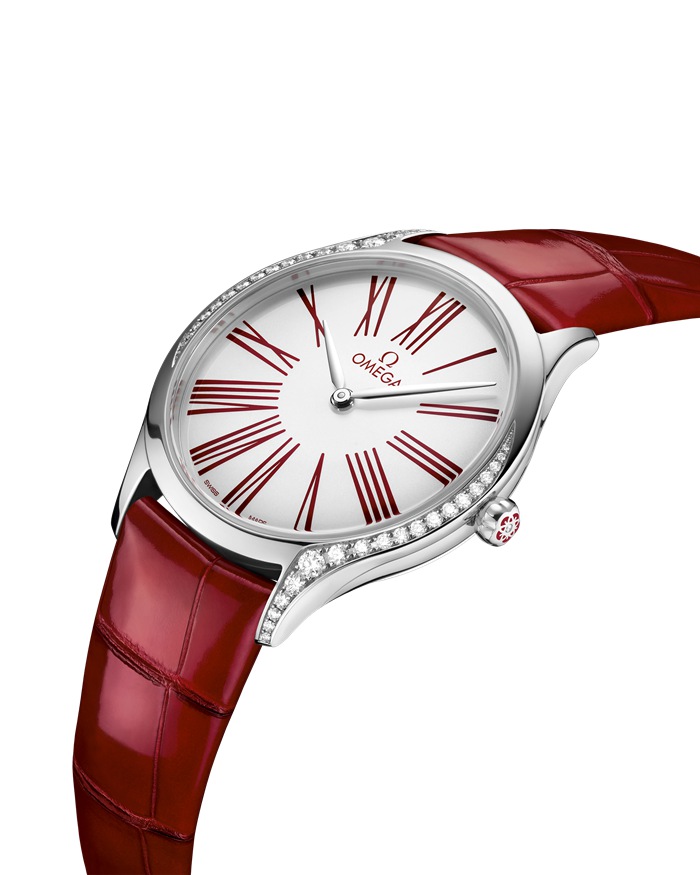 Omega De Ville Trésor 36 mm, stalowy na skórzanym pasku 428.18.36.60.04.002 - obrazek 3
