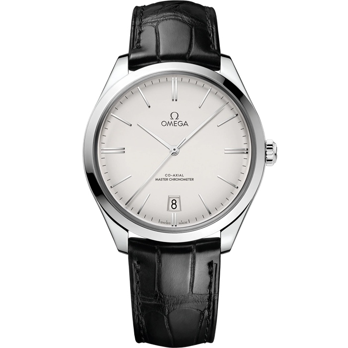 Omega De Ville Trésor 40 mm, stalowy na skórzanym pasku 435.13.40.21.02.001