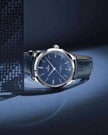 Omega De Ville Trésor 40 mm, stalowy na skórzanym pasku 435.13.40.21.03.001 - obrazek 5