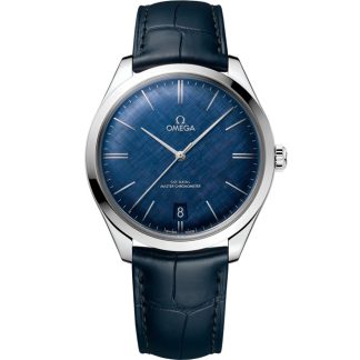 Omega De Ville Trésor 40 mm, stalowy na skórzanym pasku 435.13.40.21.03.001