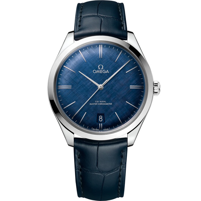 Omega De Ville Trésor 40 mm, stalowy na skórzanym pasku 435.13.40.21.03.001