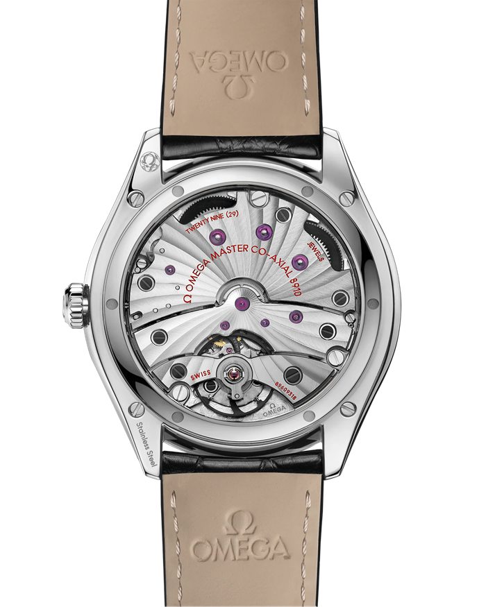 Omega De Ville Trésor 40 mm, stalowy na skórzanym pasku 435.18.40.21.02.001 - obrazek 2